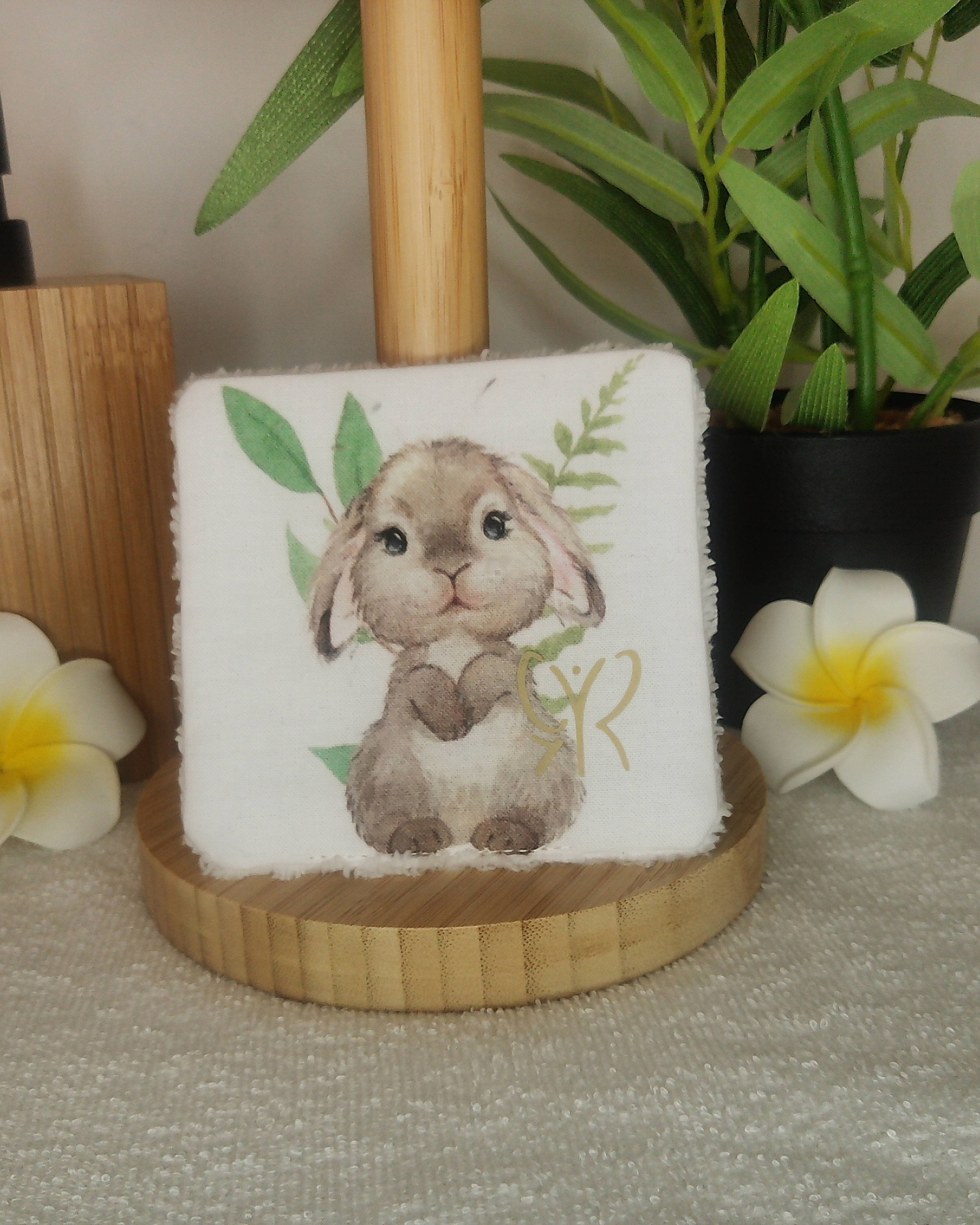 LINGETTES lavables zéro déchet – bambou & coton – motifs ANIMAUX