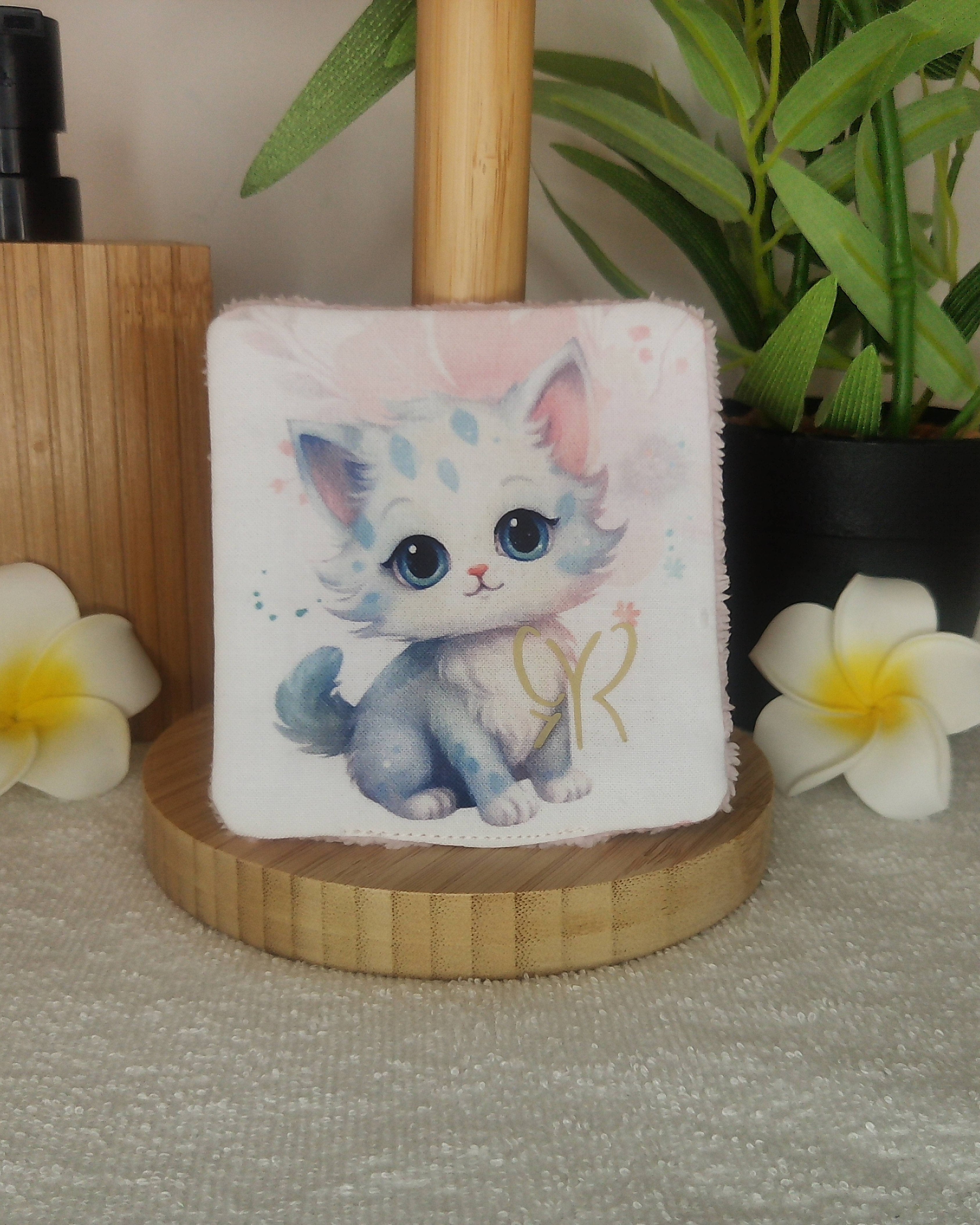 LINGETTES lavables zéro déchet – bambou & coton – motifs ANIMAUX