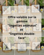 LINGETTES lavables bambou 🌿 – REVERSIBLES & zéro déchet