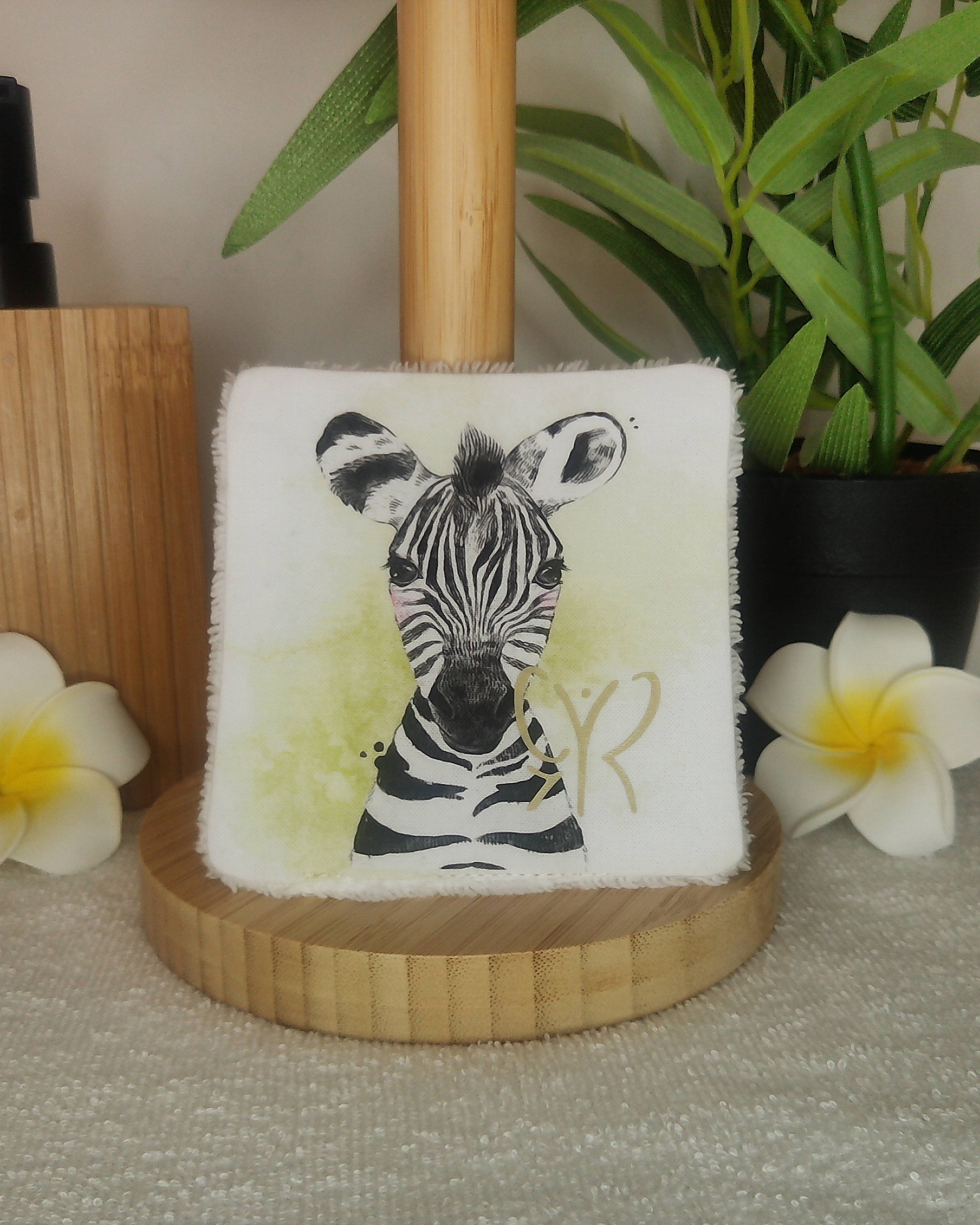 LINGETTES lavables zéro déchet – bambou & coton – motifs ANIMAUX