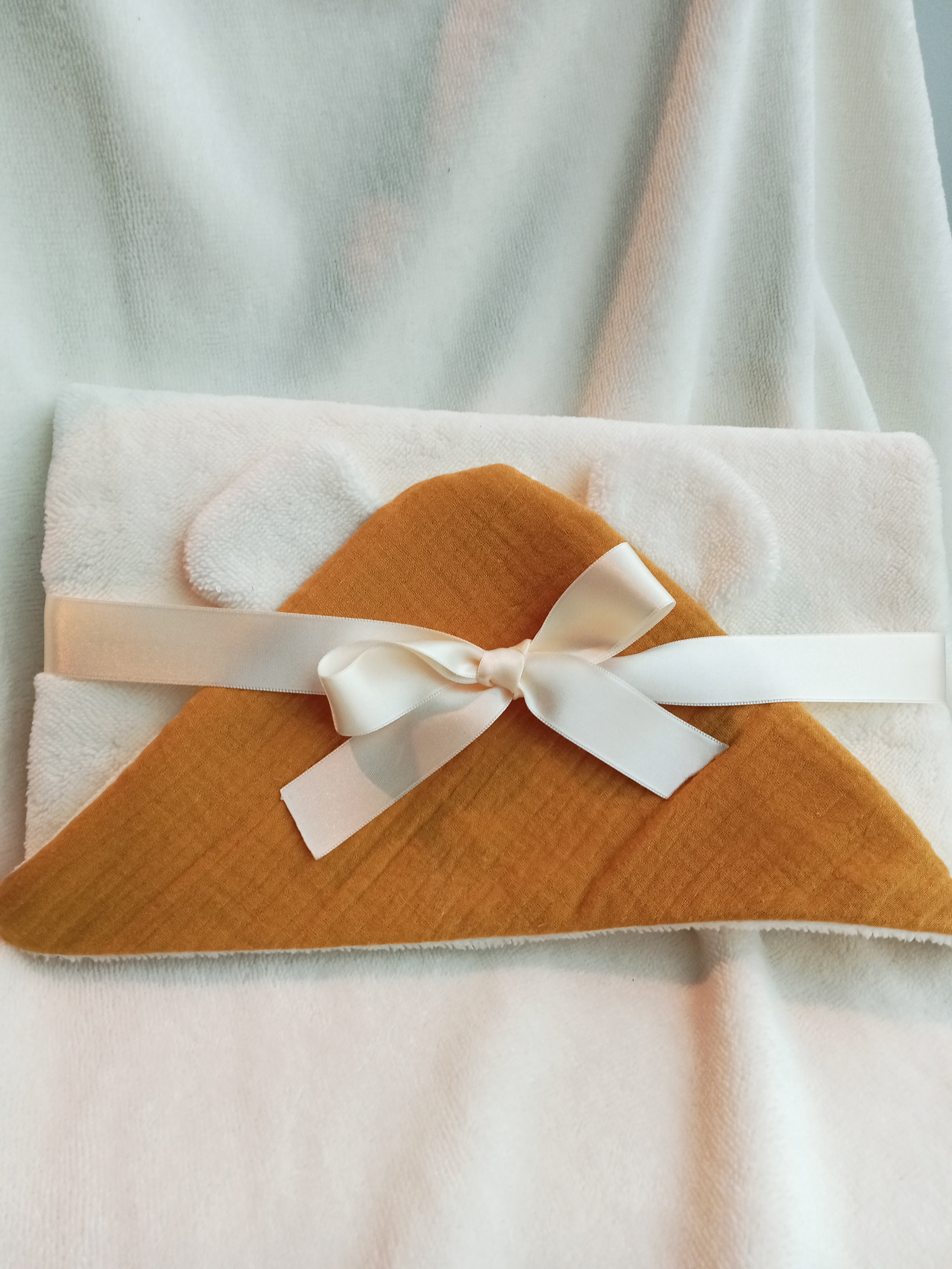 A - CAPE de bain BB  WRAP - L'INCONTOURNABLE Classique - Bambou - sortie/Serviette de bain - Naissance