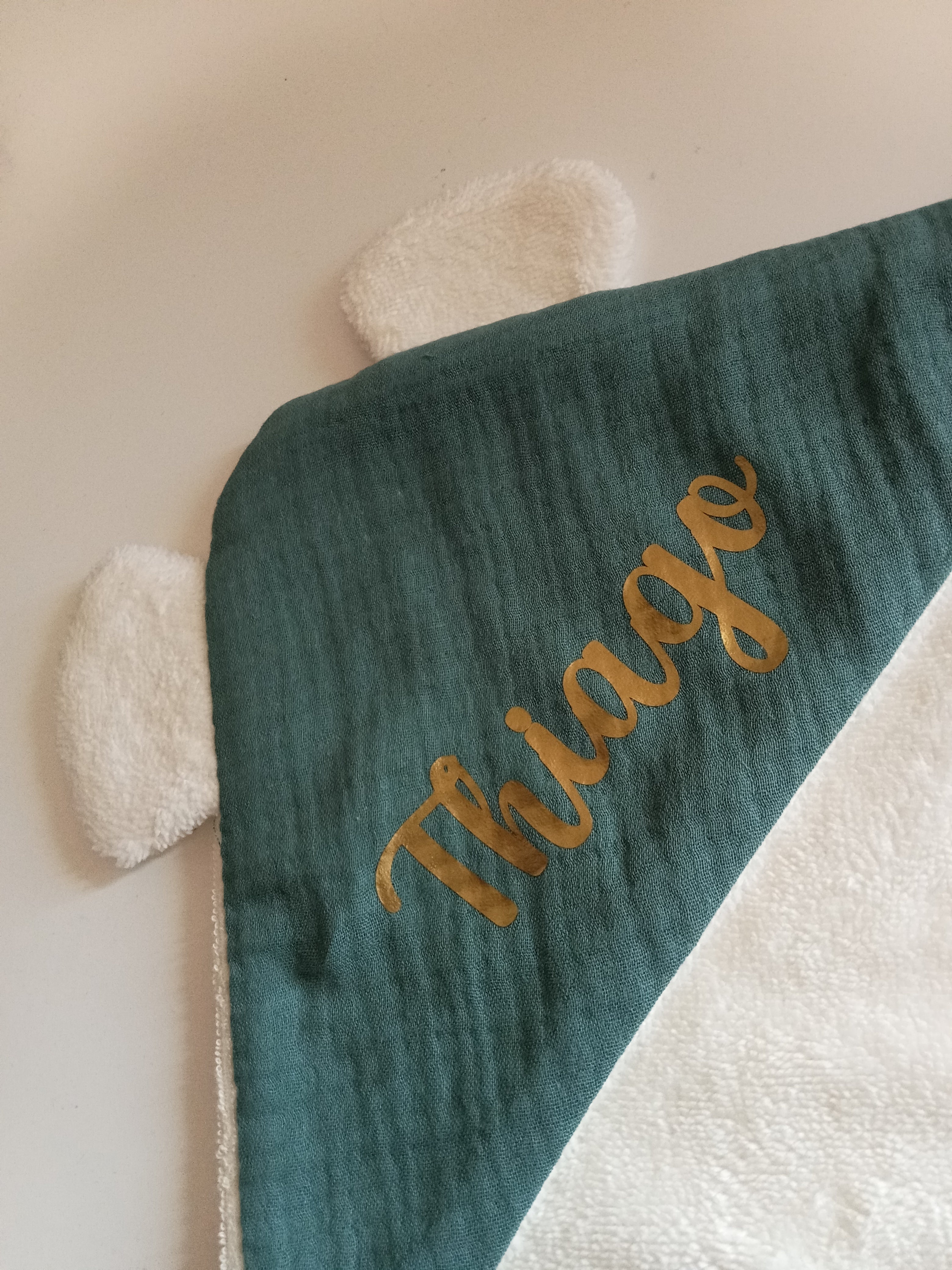 A - CAPE de bain BB  WRAP - L'INCONTOURNABLE Classique - Bambou - sortie/Serviette de bain - Naissance