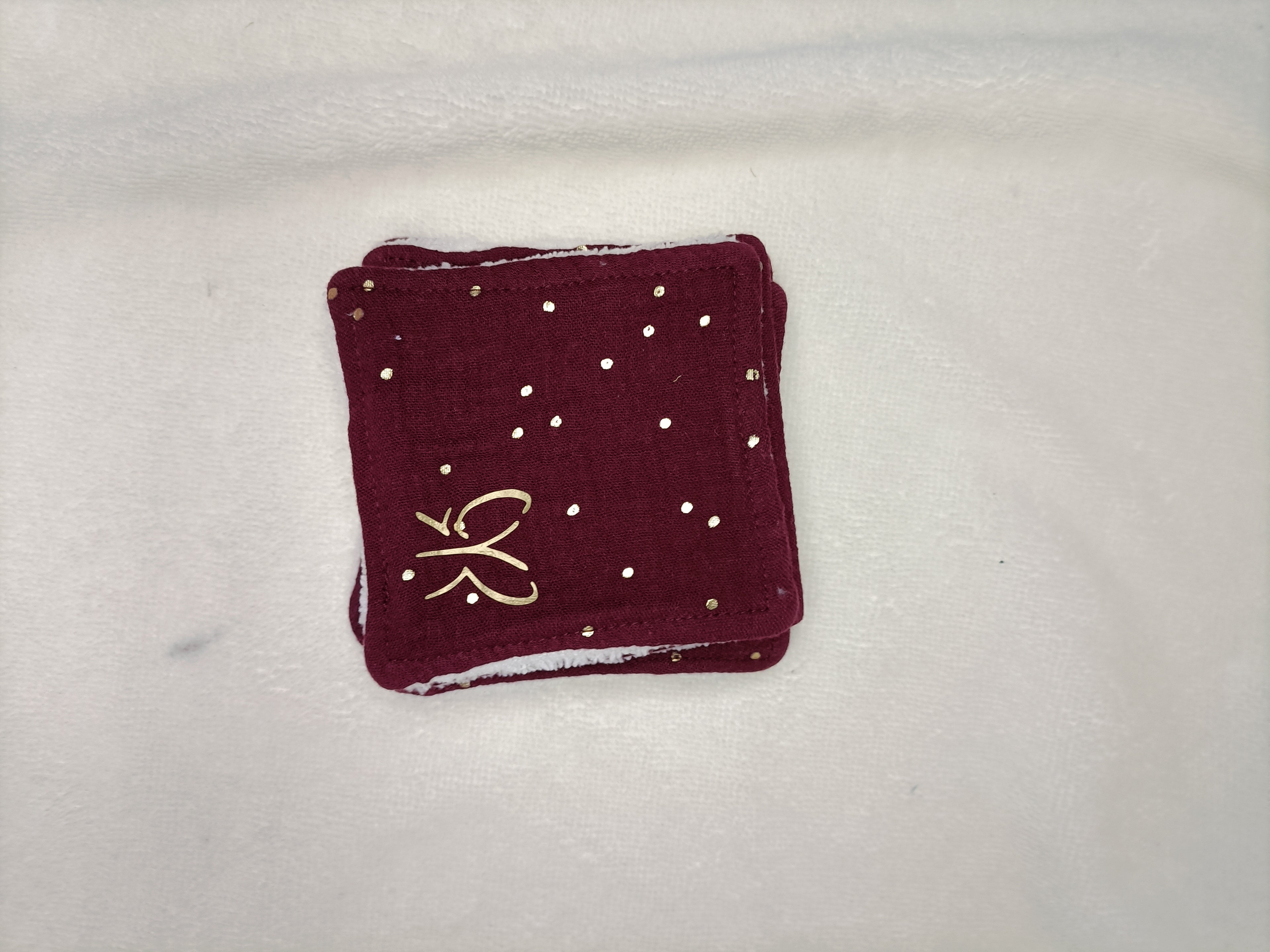 Lingettes Bambou - simple face - carré coton lavable - zéro déchet