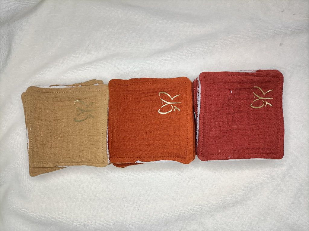 Lingettes Bambou - simple face - carré coton lavable - zéro déchet