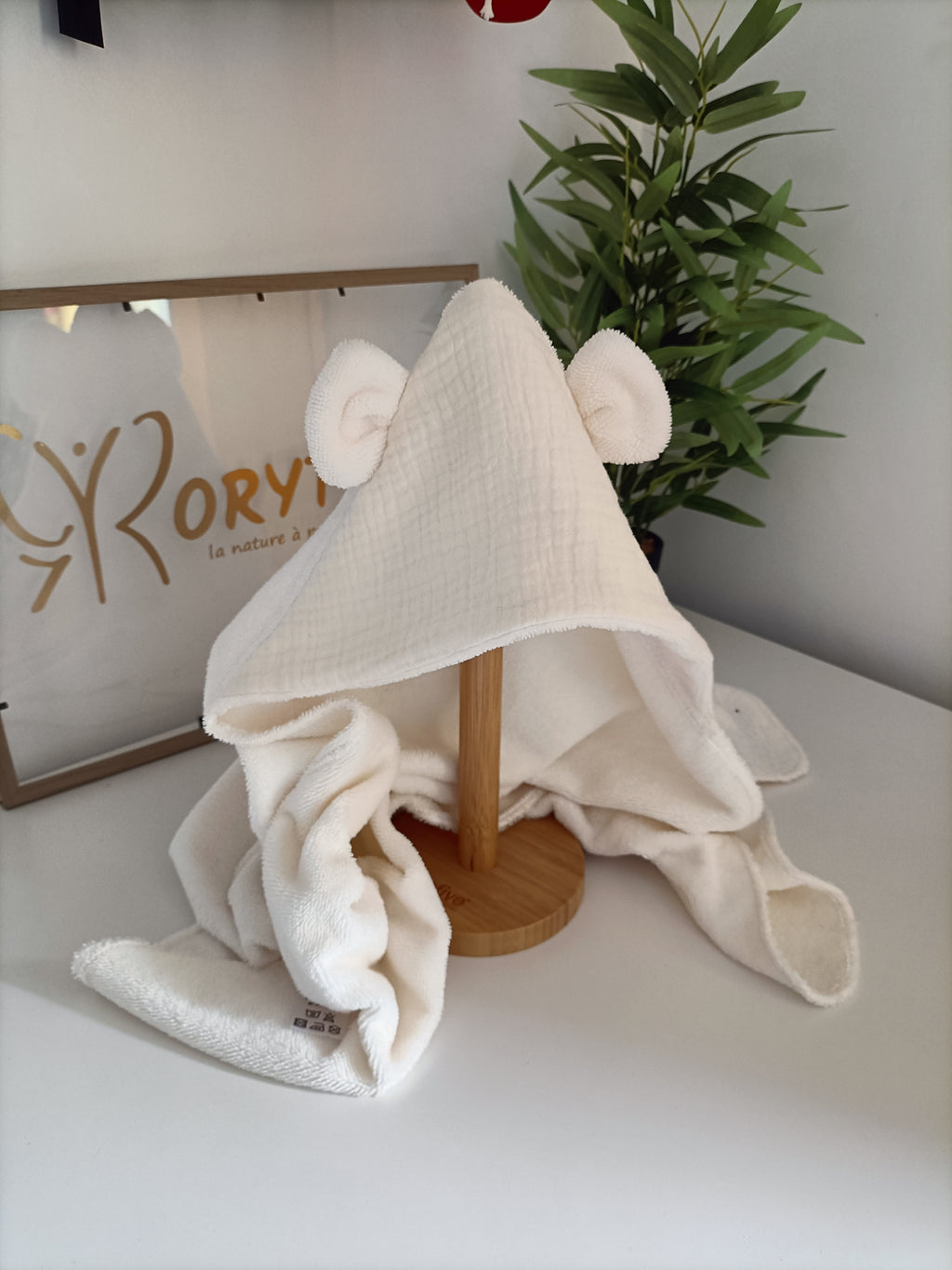 A - CAPE de bain BB  WRAP - L'INCONTOURNABLE Classique - Bambou - sortie/Serviette de bain - Naissance