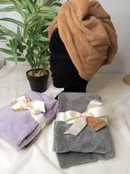 B - SERVIETTE Cheveux - TURBAN - Bambou