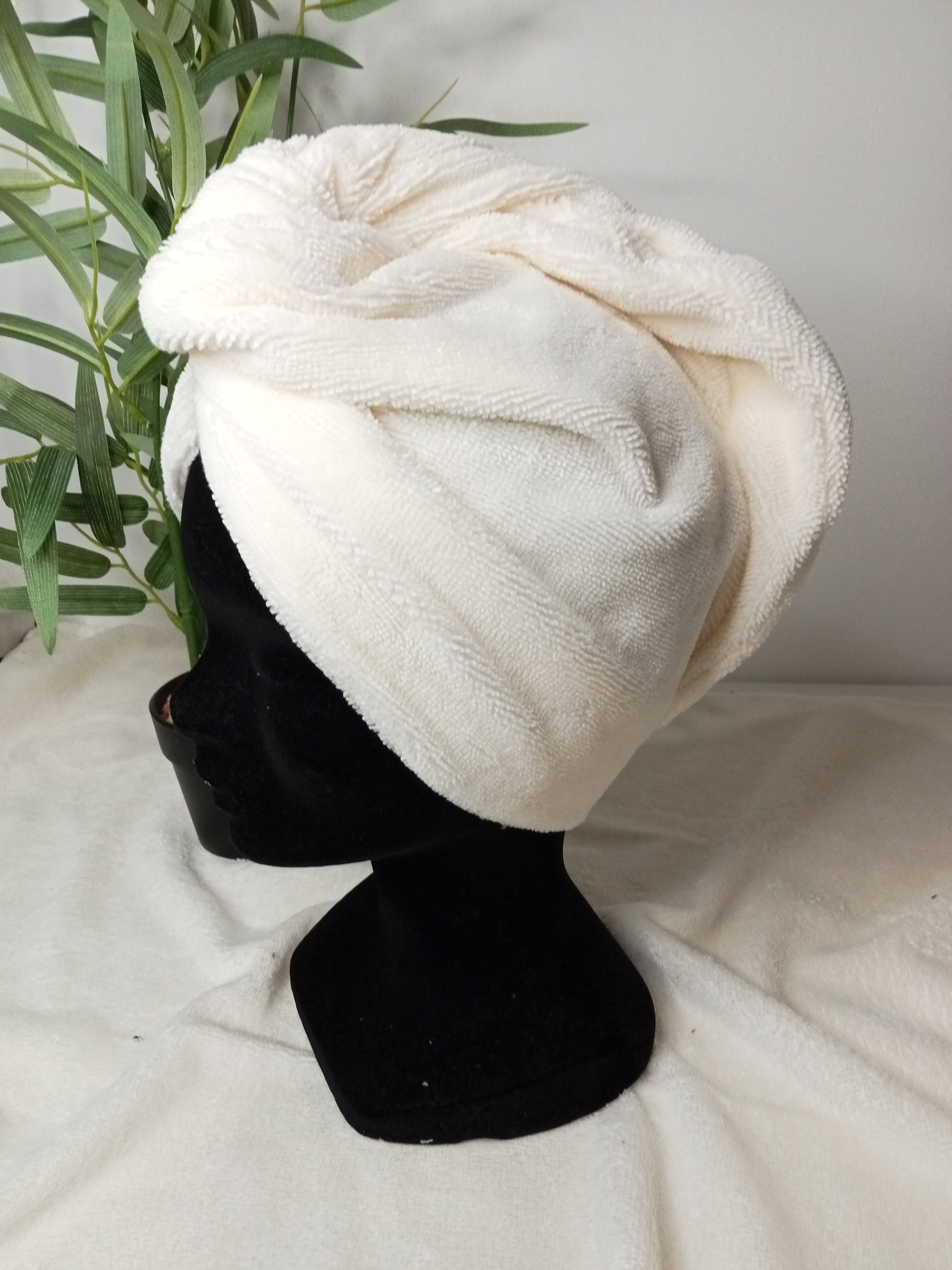 B - SERVIETTE Cheveux - TURBAN - Bambou