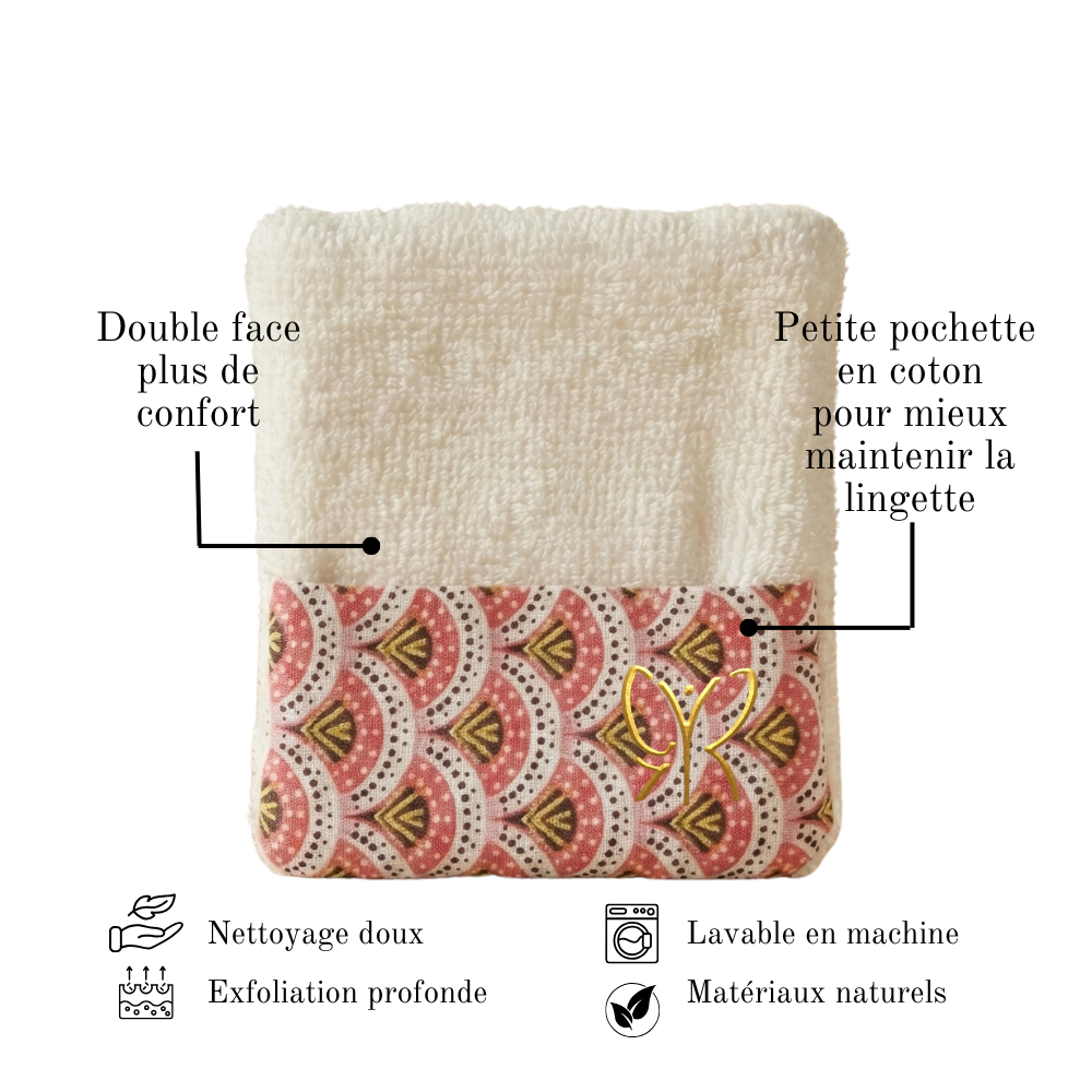 LINGETTES lavables – REVERSIBLES - BLANC